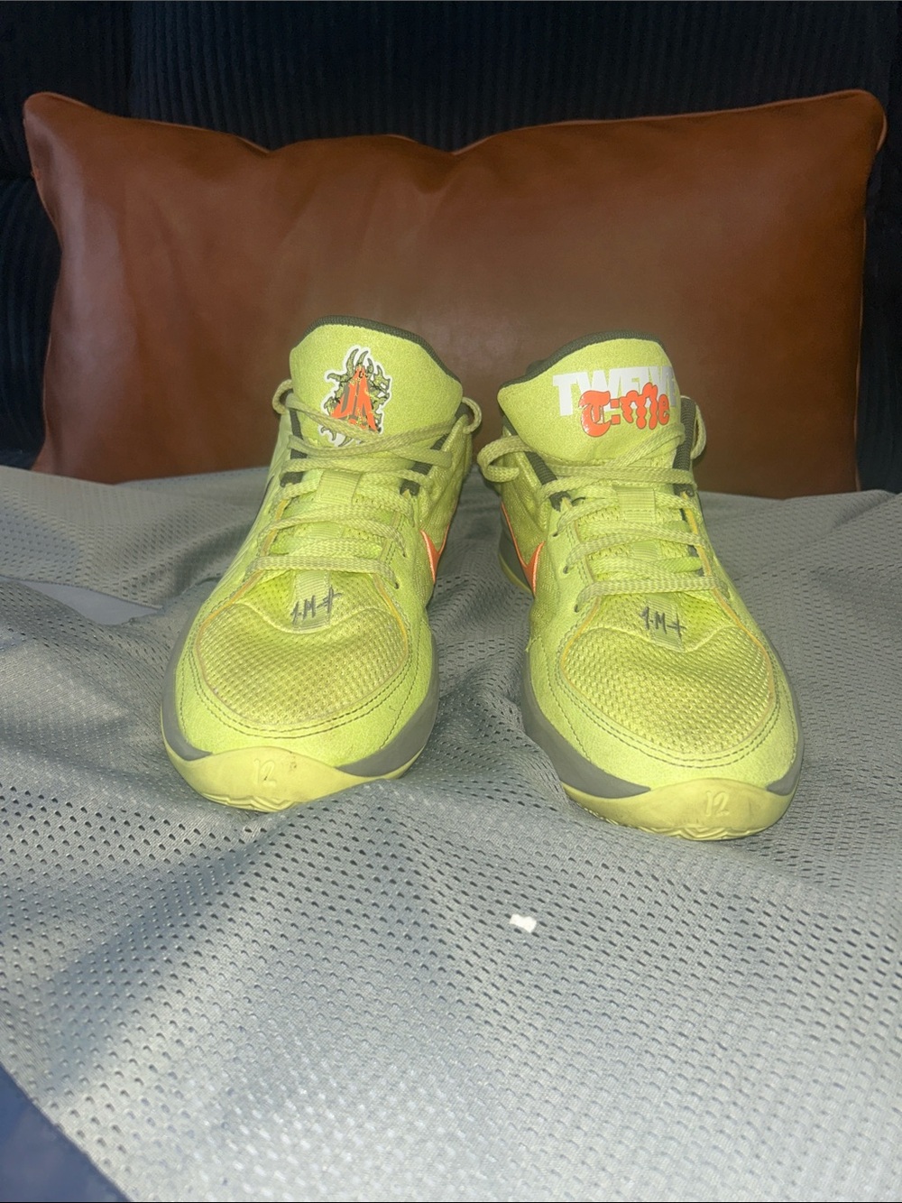 Nike Kids Sneakers - Neon Yellow with Orange Accents